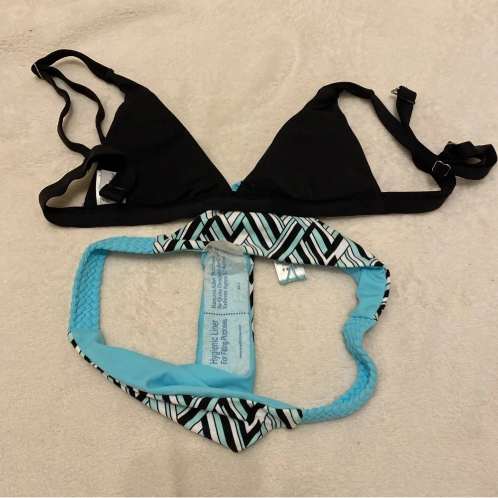 Dippin' Daisy's Black and Blue Patterned Bikini